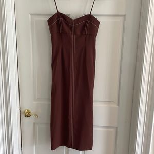 Zara brown fitted dress